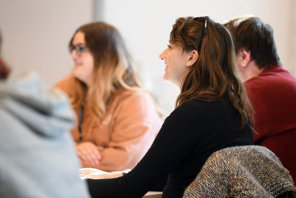 Adult learners in a classroom