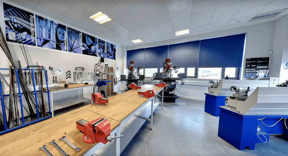 A photo of the College engineering workshop