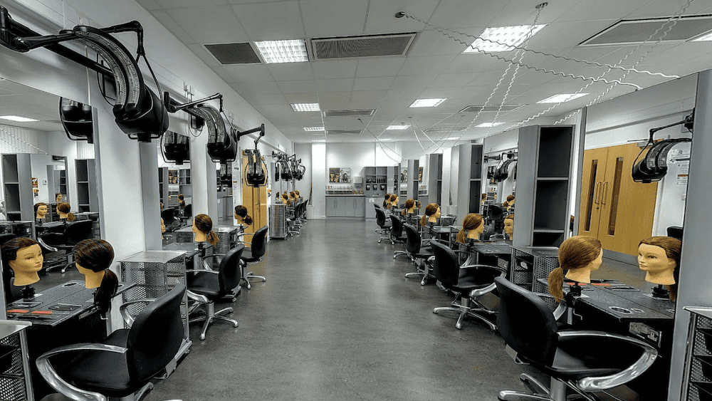 A photo showing one of the salons at the Ipswich campus