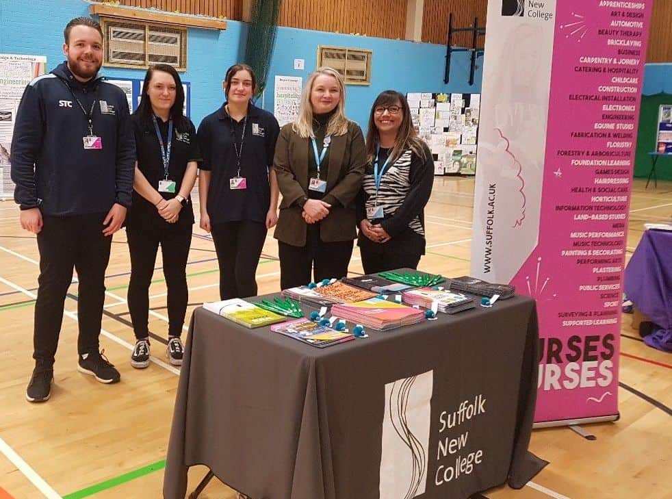 Staff and Students from Suffolk New College attend a school event