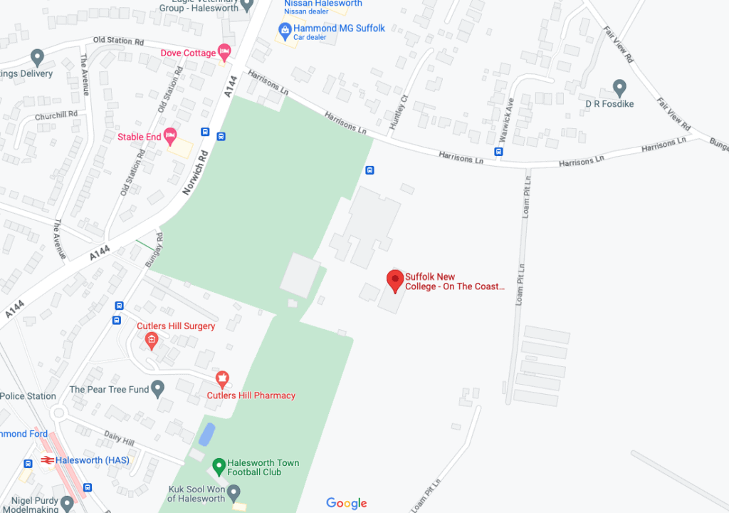 A map of Halesworth
