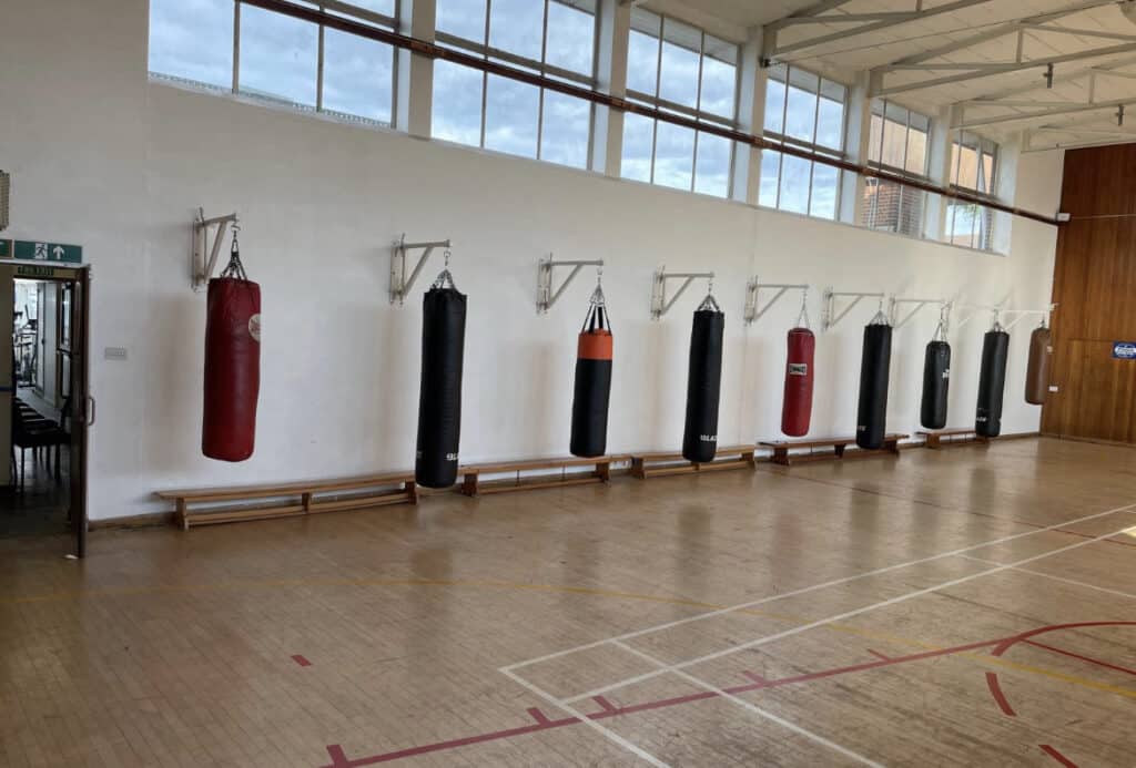 Brackets made by SNC fabrication department for local boxing gym