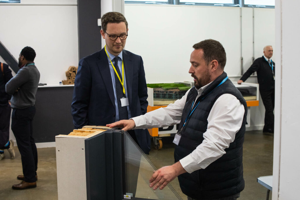 Darren Jones being given a tour of the Net Zero Skills Centre by Alan Burgess