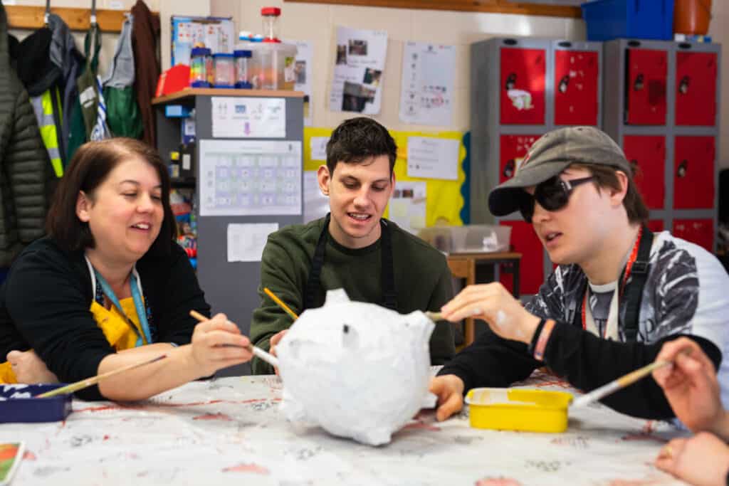 Learners Working On A Joint Art Project