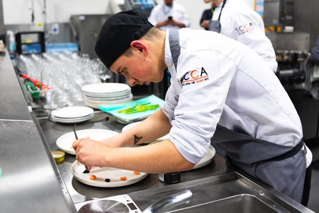 SCCA learner in kitchen