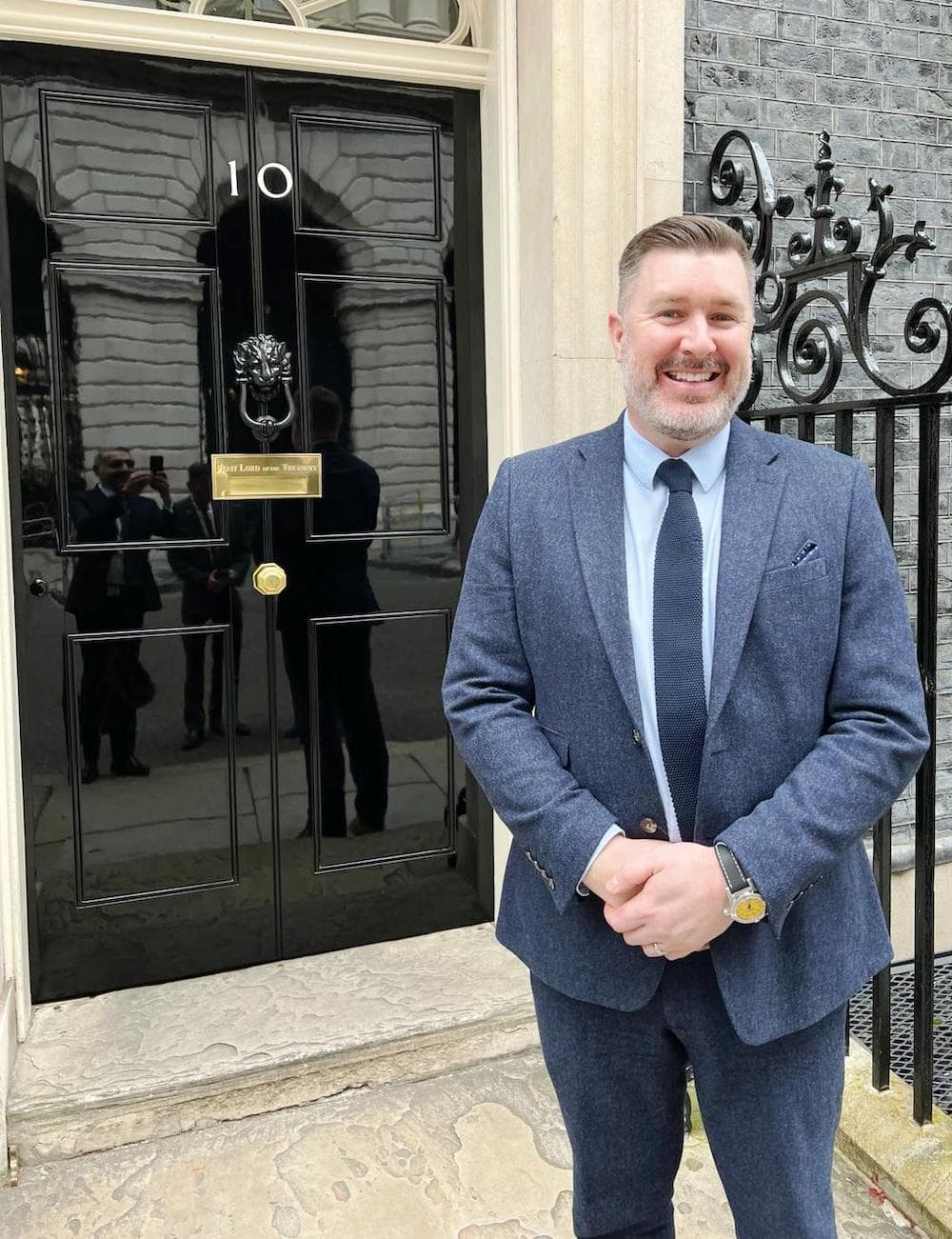 Alan Pease CEO And Principal Of Suffolk New College At No.10 Downing Street