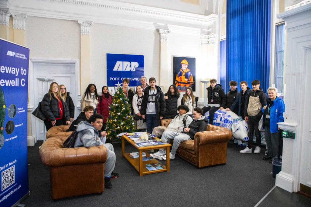 Learners inside Ipswich customs house, headquarters of ABP Ipswich