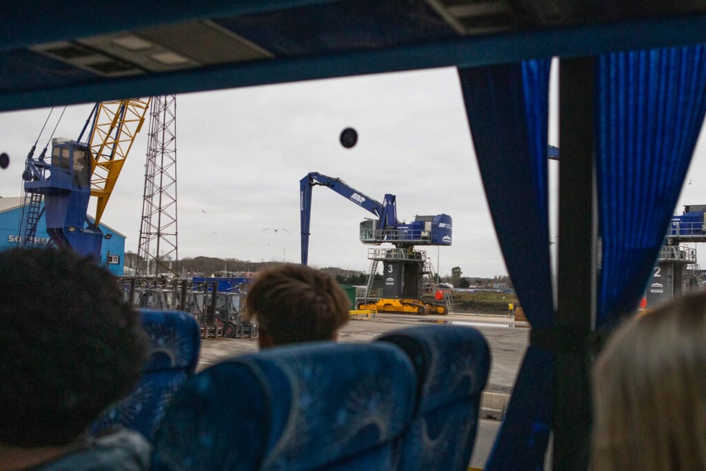 learners touring Ipswich port